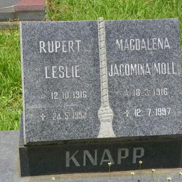 KNAPP Rupert Leslie 1916-1993 &amp; Magdalena Jacomina MOLL 1916-1997