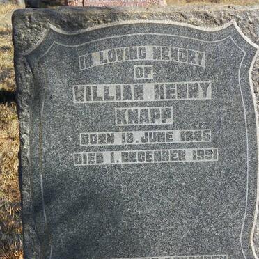 KNAPP William Henry 1885-1951