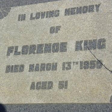 KING Walter 1926-2007 :: KING Florence -1950