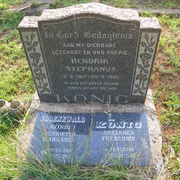 KÖNIG Hendrik Stephanus 1917-1961 :: KÖNIG Johannes Frederick 1955-2011 :: GROENEWALD Henrietta Margaret nee KÖNIG 1961-1997
