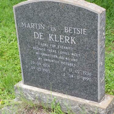 KLERK Martin, de 1914-1985 &amp; Betsie 1936-1990