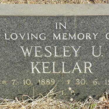 KELLAR Wesley U. 1889-1976