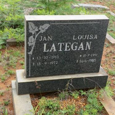 LATEGAN Jan 1913-1972 &amp; Louisa 1911-1985
