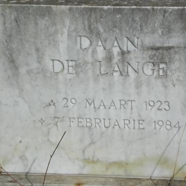 LANGE Daan, de 1923-1984
