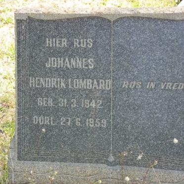 LOMBARD Johannes Hendrik 1942-1959