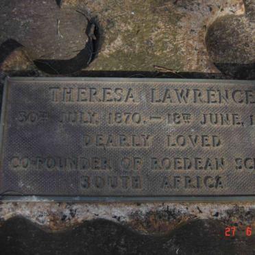 LAWRENCE Theresa 1870-1950