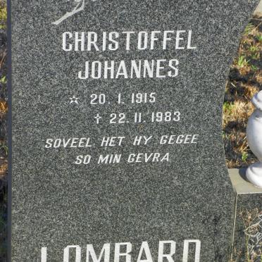 LOMBARD Christoffel Johannes 1915-1983
