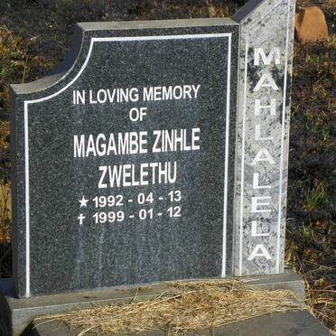 MAHLALELA Magambe Zinhle Zwelethu 1992-1999