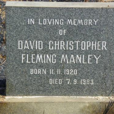 MANLEY David Christopher Fleming 1920-1983