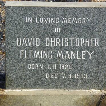 MANLEY David Christopher Fleming 1920-1983
