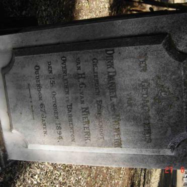 NIEKERK Dirk Daniel, van  -1894