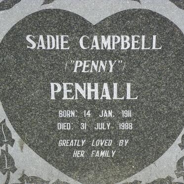 PENHALL Sadie Campbell 1911-1988