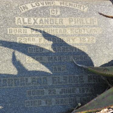 PHILLIP Alexander 1872-1946 &amp; Magdalena Elsabe 1874-1952