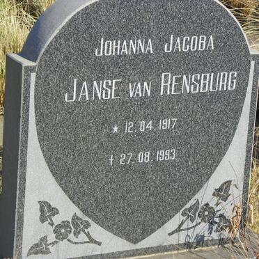 RENSBURG Johanna Jacoba, Janse van 1917-1993