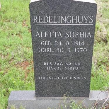 REDELINGHUYS Aletta Sophia 1914-1970
