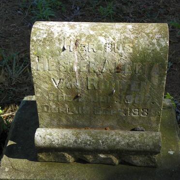 ROOYEN Hester Aletta, van 1907-1933