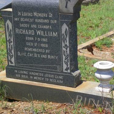 RIDLER Richard William 1912-1968