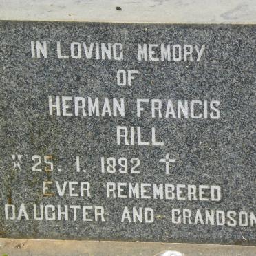 RILL Herman Francis 1892-1980