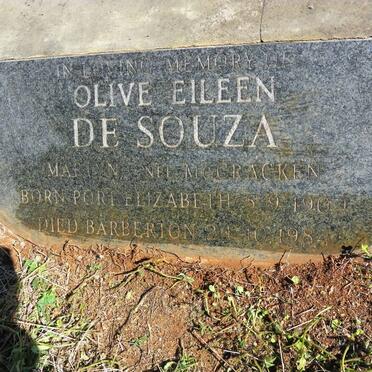 SOUZA Olive Eileen, de nee McCRACKEN 1904-1984