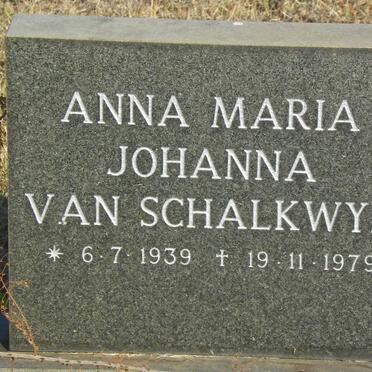 SCHALKWYK Anna Maria Johanna, van 1939-1979