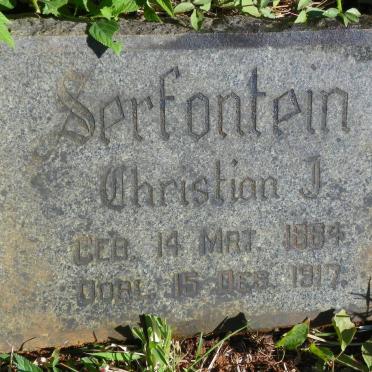 SERFONTEIN Christian J. 1884-1917