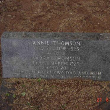 THOMSON Annie  -1925 :: THOMSON Harry  -1923