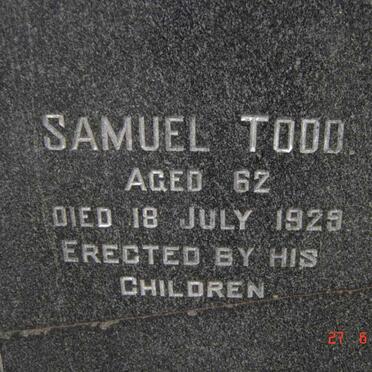 TODD Samuel  -1929