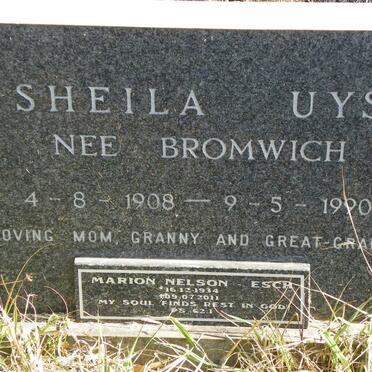 UYS Sheila nee BROMWICH 1908-1990 :: ESCH Marion, NELSON 1934-2011