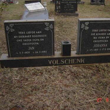 VOLSCHENK Jan 1905-1983 &amp; Johanna 1913-2004