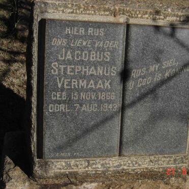 VERMAAK Jacobus Stephanus 1866-1943