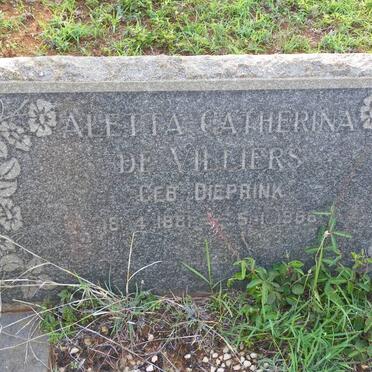 VILLIERS Aletta Catherina, de 188?-1966