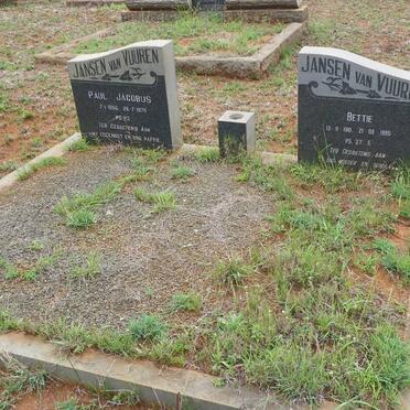 VUUREN Paul Jacobus, Jansen van 1906-1970 &amp; Bettie 1910-1995