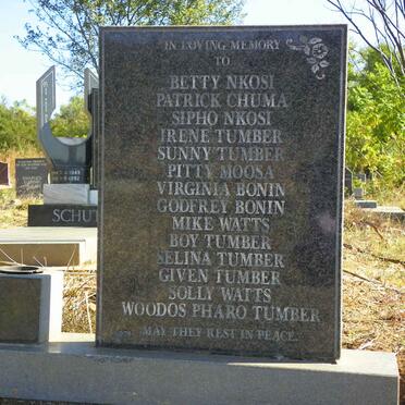 WATTS :: NKOSI :: CHUMA :: TUMBER :: MOOSA :: BONIN