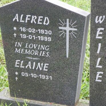 WEILE Alfred 1930-1999 &amp; Elaine 1931-