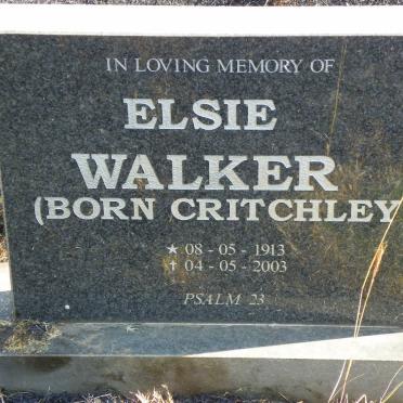 WALKER Elsie nee CRITCHLEY 1913-2003
