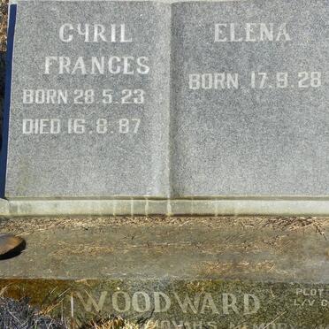 WOODWARD Cyril Frances 1923-1987 &amp; Elena 1928-