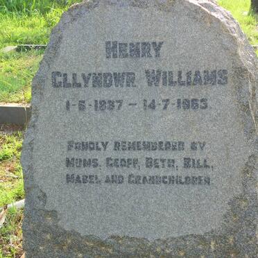 WILLIAMS Henry Gllyndwer 1887-1963