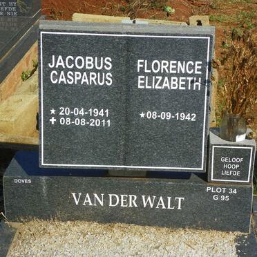 WALT Jacobus Casparus, van der 1941-2011 &amp; Florence Elizabeth 1942-