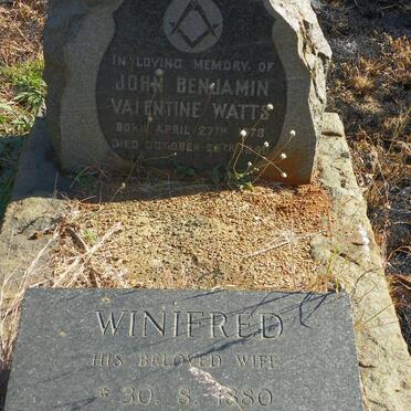 WATTS John Benjamin Valentine 1878-1940 &amp; Winifred 1880-1971