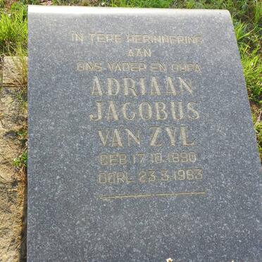 ZYL Adriaan Jacobus, van 1890-1963