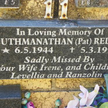 REDDY Buthmanathan 1944-1998