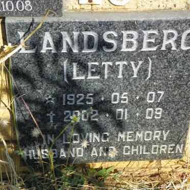 LANDSBERG Letty 1925-2002