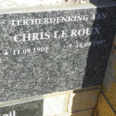 ROUX Chris, le 1903-1997