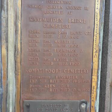 14. Memorial plaque - no. 7 - Unlocated graves