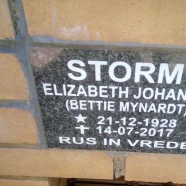 STORM Elizabeth Johanna nee MYNARDT 1928-2017