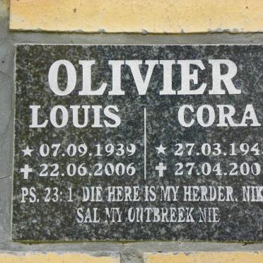 OLIVIER Louis 1939-2006 &amp; Cora 1943-2007