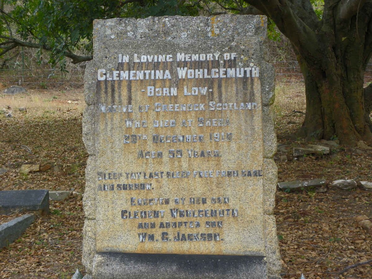 WOHLGEMUTH Clementina nee LOW -1916