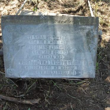 OPPERMAN Gertruida Magdalena nee VENTER 1879-1955