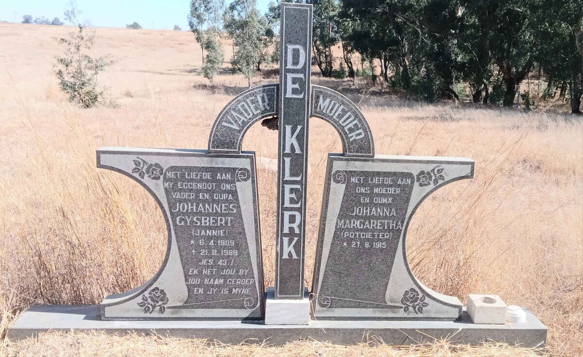 KLERK Johannes Gysbert, de 1909-1989 & Johanna Margaretha POTGIETER 1915-