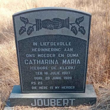 JOUBERT Catharina Maria nee DE KLERK 1907-1989